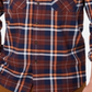 Club Room Men's Stretch Brushed Cotton Plaid Flannel Shirt - Dark Fudge Brown Size XL