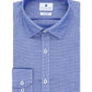 Ryan Seacrest Distinction Men's Ultimate Slim Fit Non Iron Performance Stretch Pattern Dress Shirt Blue Size L