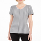 Karen Scott Women's Mitered Stripe Top Gray Size Medium