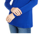 Inc Rhinestone Illusion Cold-Shoulder Top - Bright Blue Size 2XL