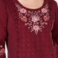 Style & Co Women's Embroidered Panel Peasant Top Red Size Medium