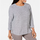 Karen Scott Cotton Marled Sweater Grey Size XS