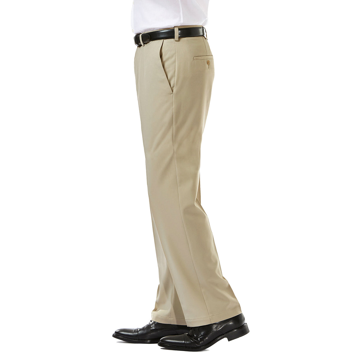 Haggar Men's Cool 18 Pro Flat Front Pants Yellow Size 38Wx32L
