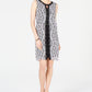 JM Collection Women's Studded Split Front Sheath Dress White Size Medium