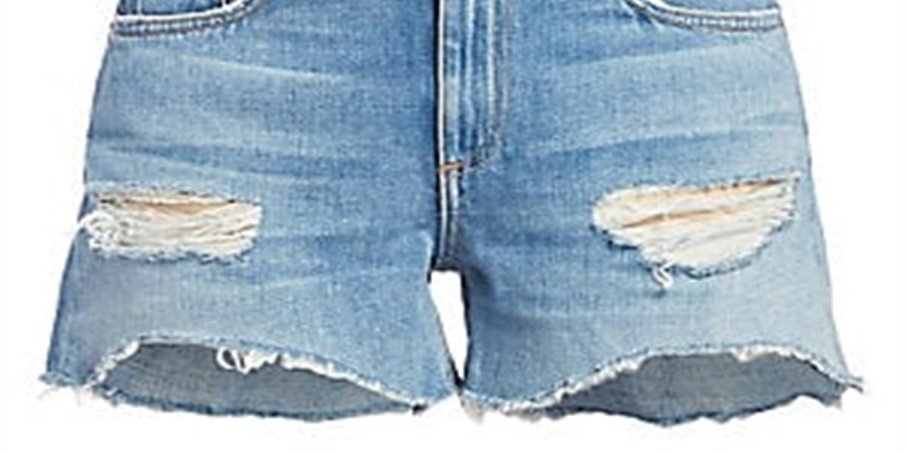 Rag & Bone Women's Juniors Dre Cutoff Shorts Denim Low Rise Blue  28