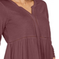 Style & Co Women's V Neck Mixed Woven Top Purple Size Small