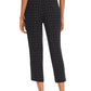 Aqua Women's Printed Tie Front Casual Pants Black Size S
