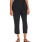 Aqua Women's Printed Tie Front Casual Pants Black Size S