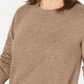 Karen Scott Women's Plush Front Seam Sweater Brown Size Small