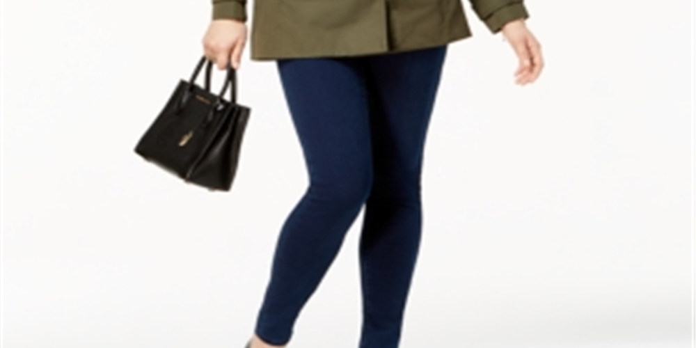 Michael Kors Women's Belted Trench Coat Green Size Petite L
