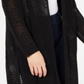 I.n.c. Women's Petite Zigzag Chevron Cozy Cardigan - Deep Black Size Petite Small