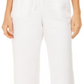 Charter Club Linen Capri Tie-Waist Pants White Size M