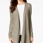 Charter Club Women's Open Front Cardigan Brown Size S