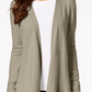 Charter Club Women's Open Front Cardigan Brown Size S