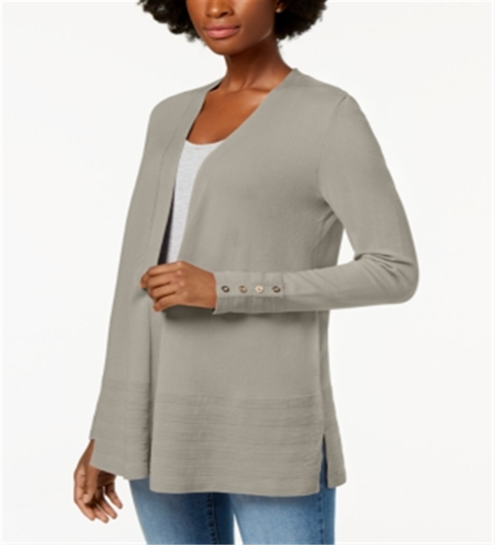 Charter Club Women's Open Front Cardigan Brown Size S
