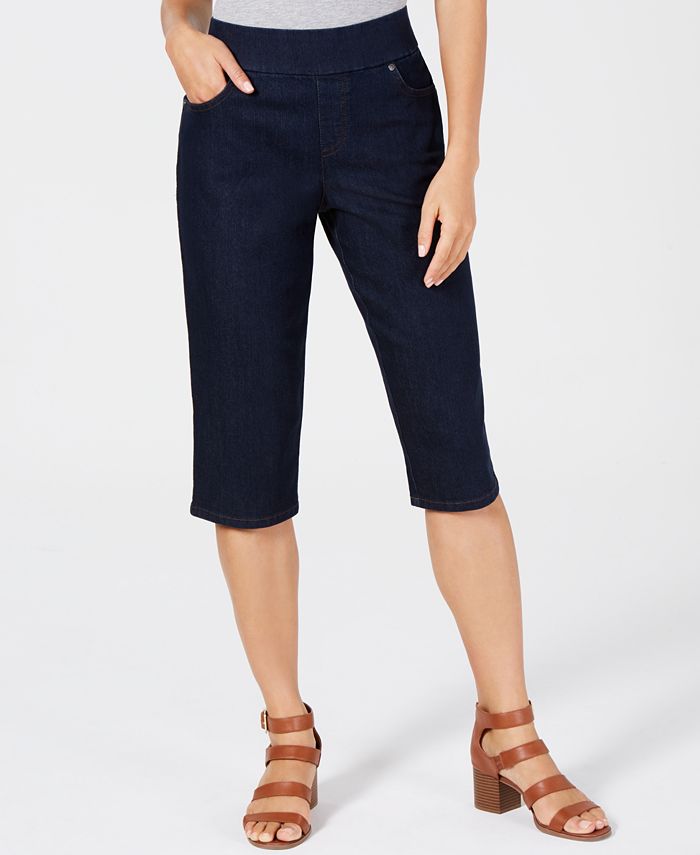 Style & Co Women's Pull on Skimmer Shorts Blue Size S