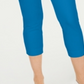 Charter Club Women's Newport Tummy Control Cropped Pants Blue Size 8