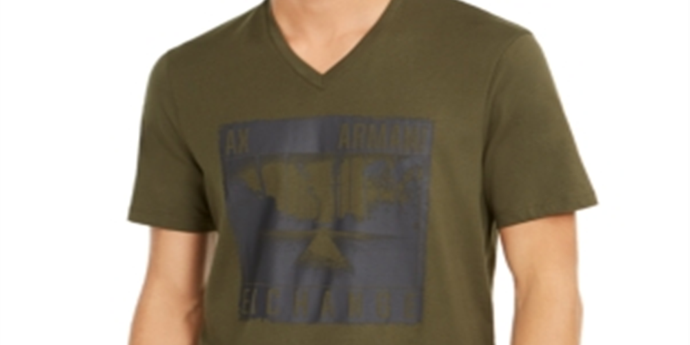 AX Armani Exchange Men's Photo Graphic T-Shirt Green Size Large
