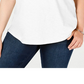 Charter Club Women's Crochet Trim Cotton T-Shirt White Size 1X