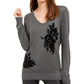 INC International Concepts Women's Velvet Pullover Sweater Black Size X-Small