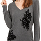 INC International Concepts Women's Velvet Pullover Sweater Black Size X-Small