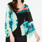 Alfani Petite Abstract-Print Top White Size Petite Small