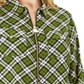 Michael Kors Women's Plus Plaid Collared Blouse Green Size 0X