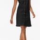 Style & Co Petite Frayed Denim Sleeveless Shirtdress Black Size 12 P
