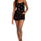 INC International Concepts Women's Intimates Velvet Floral Everyday Pajamas Black Size Medium