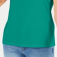 Karen Scott Women's Petite Embellished-Neck Tank Classic Teal Green Size Petite XL