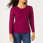 Karen Scott Women's Diamond Cable Knit Sweater Red Size XX-Large