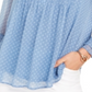 Charter Club Printed Pintuck Top Blue Size L