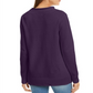 Karen Scott Women's Cotton Mock Neck Sweater Purple Size Small