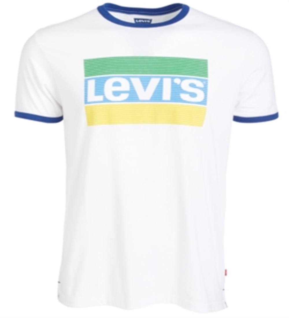 Levi's Men's Teesdale Logo T-Shirt White Size Medium