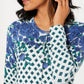 Charter Club Women's Floral Print Sparkle Cardigan Green Size XS