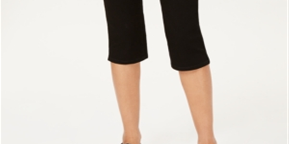 Charter Club Women's Tummy Control Skimmer Jeans  Saturated Black Size 8