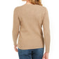 Karen Scott Women's Cotton V-Neck Sweater  Brown Size Medium
