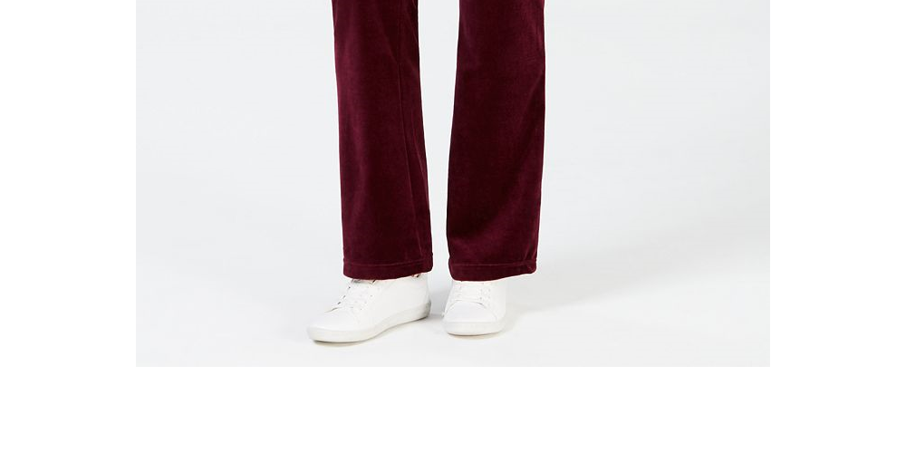 Charter Club Women's Velour Pants Purple Size Petite XL