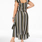 Monteau Trendy Plus Size Ruffled High-Low Dress Black Size 3X