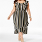 Monteau Trendy Plus Size Ruffled High-Low Dress Black Size 3X