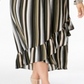Monteau Trendy Plus Size Ruffled High-Low Dress Black Size 3X