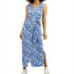Charter Club Tie-Waist Maxi Dress Blue Size XS