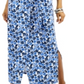 Charter Club Tie-Waist Maxi Dress Blue Size XS