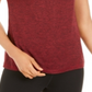 Ideology Women's Essential Heathered V Neck Pullover Top Red Size X-Small