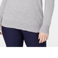 Karen Scott Women's V-Neck Solid Sweater  Smoke Grey Size XL