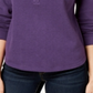 Karen Scott Women's Stand Collar Snap Front Top Purple Size Petite XL