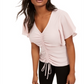 INC International Concepts Women's Ruched Front Top Pink Size PP