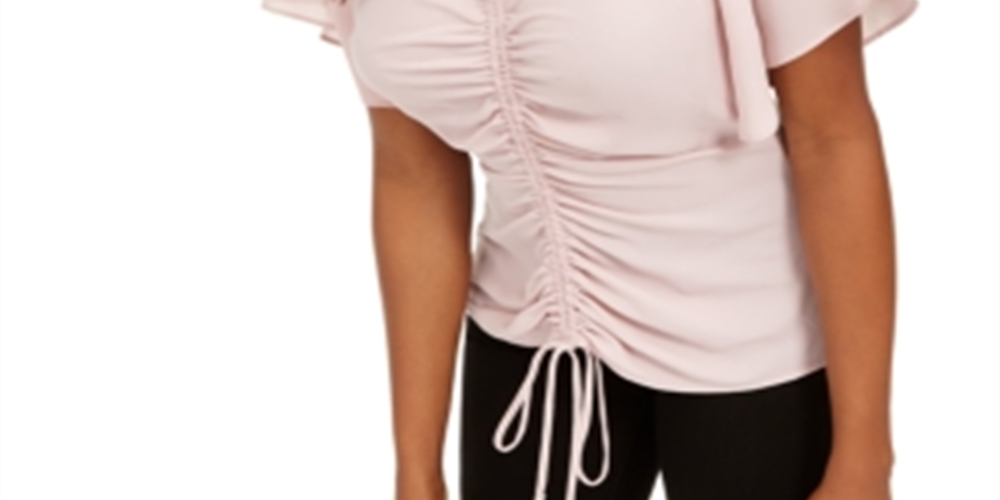 INC International Concepts Women's Ruched Front Top Pink Size PP