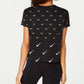 Metallic Short Sleeve Tee Black Size Small