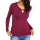Thalia Sodi Women's Twist Neckline Top Purple Size XL